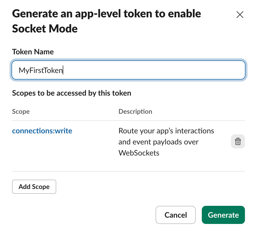 Create App-Level Token
